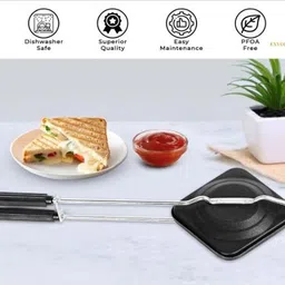 exvora enterprises Non-Stick Aluminium Mini Gas Toaster | Bread Grill Sandwich Maker Toast (Black) Toast image 5