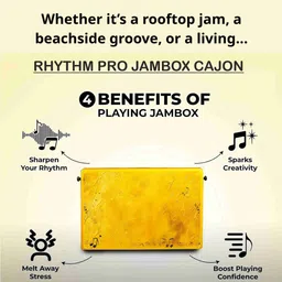 rhythm pro Jambox Traveller Cajon with Internal snare tap and Strap(Y-25) Cajons image 5
