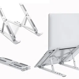ZAXART ALUMINIUM LAPTOP STAND Floor Desktop Laptop Stand FDLS01507 Aluminium Floor and Desk Stand Laptop Stand with Adjustable Height Compatible with 26 - 35 cm Laptops-picture-17