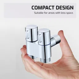 alligator Two Way Angle Valve Tap For Bathroom/Wash Basin & Toilet Taps Brass Oero Health Faucet & Flush With Wall Flange Angle Cock Faucet Angle Valve Faucet image 4