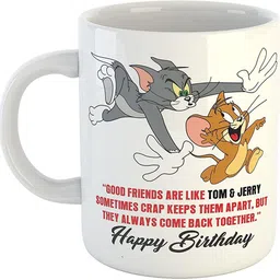 giftsadaa Gift for Friend | Creative Design Printed | Tom and Jerry | White Ceramic Coffee Mug-picture-11