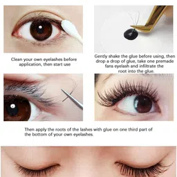 gleevia Synthetic Black Eyelash Extension, 0.07-D14mm Classic Stable Curl (Combo Pack) image 4