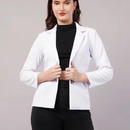 purple state Women Solid Single Breasted Casual Blazer-picture-17