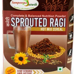 sampoorna satwik Sprouted Ragi Hot Mix Cereal, 200gm image 5