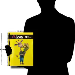alvass YELLOW A4 Notebook Spiral | Unruled | 400 Pages image 3