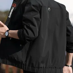 trendbite Solid Men Wind Cheater image 2