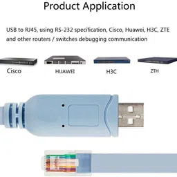 ULTRABYTES LAN Cable 1.8 m USB Console Cable, USB to RJ45 Console 1.8m Serial Console Cable with FTDI Chip Compatible with Routers/Switches for Laptops in Windows etc. (RTT-CBL-0155) 1.8 m Ethernet Cable (Compatible with modem, router, firewall, Serial based device. image 3