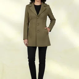 pepzo Women Solid Double Breasted Casual Blazer-picture-22