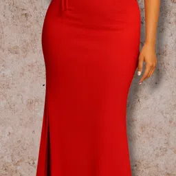 The Stanch Shapeware Red MT0093 Lycra Blend Petticoat-image-13