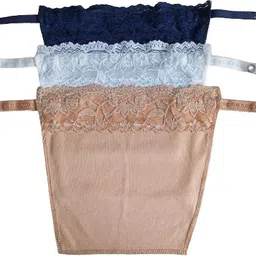 glorsio Women Dark Blue, White, Beige Mock Camisole-picture-18