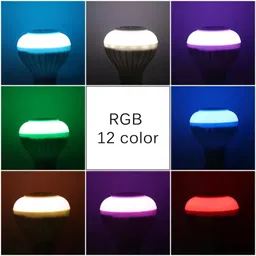 Musify 100% New Original E27 12-Watts LED Smart Light Bulb, Wireless Portable RGB Light Color Changing Bluetooth Bulb Speaker Bluetooth 4.0 Speaker Music Bulb RGB Change With 24 Key Remote Controller For Home, Party Decoration Waterproof High Bass Great Sound Quality 16 W Bluetooth Laptop/Desktop Speaker image 5