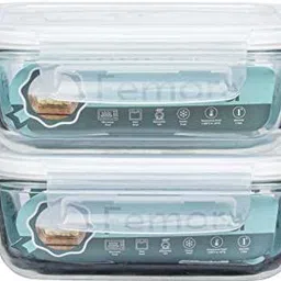 Borosilicate Glass Microwave Safe Rectangle Food Storage Container with Air Vent Lid, 400 ml, Set of 2 2 Containers Lunch Box-image-17