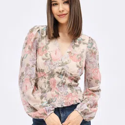 harpa Casual Regular Sleeves Printed Women Multicolor Top-picture-18