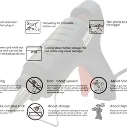 msynwyt Mini 20 Watt & Glue Sticks Hot Melt Glue Gun For Art & Crafts Standard Temperature Corded Glue Gun image 5