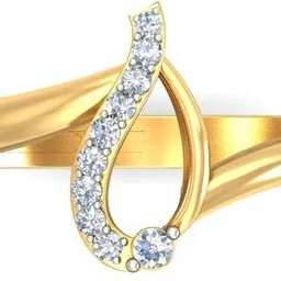 avsar AVR654YB 14kt Cubic Zirconia Yellow Gold ring image 3