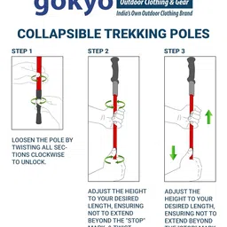 tophaven 3 Section Trekking Pole image 2