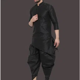 kaifoo Men Pure Silk Kurta Dhoti Pant Set image 4