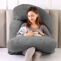 battop G SHAPE Polyester Fibre Solid Pregnancy Pillow Pack of 1 image 2