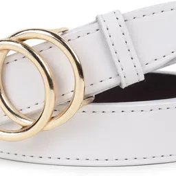 loopa Women Casual White Synthetic Belt image 2