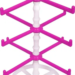 abirami kitchens Pink-360 Degree Rotating Bangle Holder | Jewellery Organizer for Wardrobe Jewellery Organizer image 2