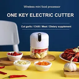 bhakti by healthify Rechargeable Electric Chopper (White, 250 ML) Electric Vegetable & Fruit Chopper image 5