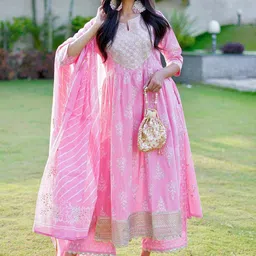 libas Women Cotton Blend Kurta Palazzo Set-picture-12