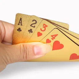 bastex Fancy 24K Gold Plated Poker Playing Cards 3 Patti Table Games,Golden Foil Casino Grade Deck of Playing Cards : 100 Dollar Design/Best Gold Plated Card 100 Dollar -Gold 24K Gold Plated Standard Sized Playing Cards/Poker Playing Card American Dollar image 5