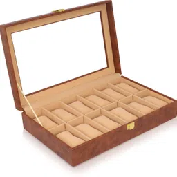 AG Premium Luxe 12 Slot Watch Display Box For Men & Women Portable Watch Box Watch Box-image-42