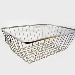 meezo Dish Drainer Rack with Drip Tray/Utensil Drying Stand for Kitchen/Plate Rack Stainless Steel Fruit & Vegetable Basket image 2