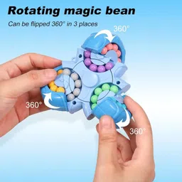 ardaki Magic Bean Rotating Cube 2in1 Decompression Puzzle Toy with Spinning Beads image 3