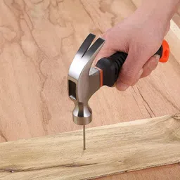 vastarpara Mini Hammer Mini Portable Claw Hammer Carpentry Iron Hammer Car Safety Glass Escape Hammer Broken Window Hardware Tools Small Hammer Tool Kit for Home Curved Claw Hammer image 5