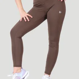 woomfox Solid Women Brown Tights-picture-17