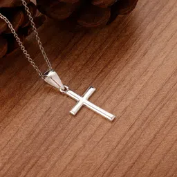 giva 925 Silver Blessed Holy Cross Pendant with Link Chain for Womens and Mens Rhodium Zircon Sterling Silver Pendant-picture-11