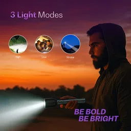 ibell LUMINEX900 Rechargeable Flashlight High Power, 3 Light Mode,Telescopic Zoom, LED Torch image 3