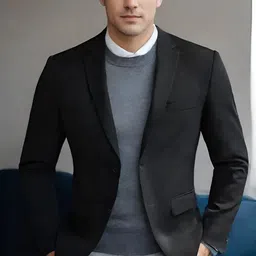 cadmon Men Solid Single Breasted Wedding Blazer-picture-14
