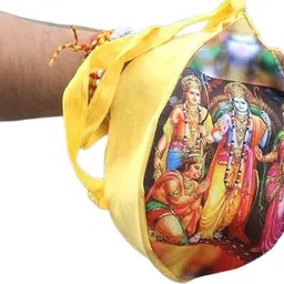 vrindavanstore.in Women Yellow Potli-picture-24