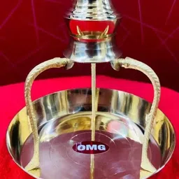 daridra bhanjan SHIVLING STAND/TIPAI WITH ABHISHEK LOTIAND PLATE Decorative Showpiece - 14 cm image 2