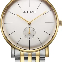 Titan Elegance Quartz White Round Dial Stainless Steel Men's Watch / Analog Watch - For Men 90203BM01|90203BM01|90203BM01-picture-27