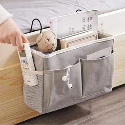 Bedside Caddy Bedside Hanging Storage Basket Multi-Function Organizer Caddy Bedside Organizer-image-4