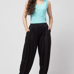 nnifa Solid Viscose Women Harem Pants image 5