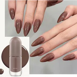 gabbu High Shine Nail Polish For Women(dust brown) dust brown-picture-31
