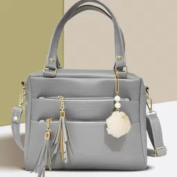 cleto Grey Women Messenger Bag Sling Bag for women | grey trendy handbags | girls fancy purse-picture-17
