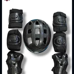 styrkr NProtective Guard Cycling Set 7 in 1 Medium Size 11-15 Year Cycling Helmet Kit Cycling Kit image 1