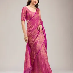 koskii Woven Bollywood Silk Blend Saree-picture-22