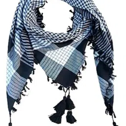 z r m store Checkered Polycotton Men Black, White Scarf, Scarf, Stole-picture-28