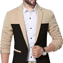 humjoli mens wear Men Colorblock Single Breasted Casual, Formal, Party, Festive & Wedding Blazer-picture-27