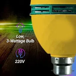 hasru 360 Degree Rotating LED RGB Color Rotating Bulb for Indoor & Outdoor Party Single Disco Ball image 2