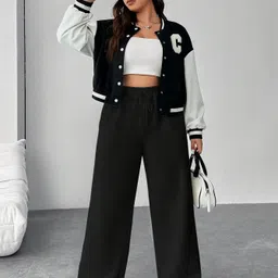 dockstreet Women Solid Black Track Pants image 3