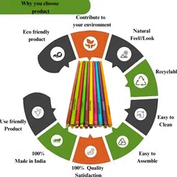 velesolv Eco-Friendly Colored Plantable Seed Paper Made from Recycled Materials Pencil image 4