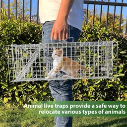 hasthip Live Animal Cage Trap, One-Door Animal Trap forRabbits, Stray Cat, Squirrel Live Trap image 3